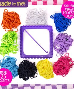 Alternative view of Made By Me Ultimate Weaving Loom. Includes 378 Craft Loops & 1 Weaving Loom with Tool. Makes 25 Projects. 9 Rainbow Colors of Weaving Loops. Hook & Loop Potholder Kit. DIY Weaving Kit